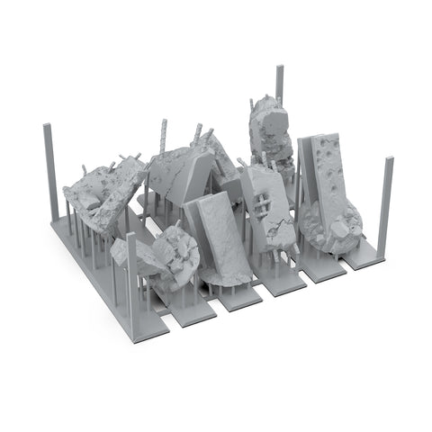AK Interactive Concrete Ruins - Basing Bits