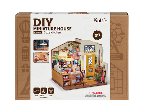 Rolife Robotime Cozy Kitchen DIY Miniature House