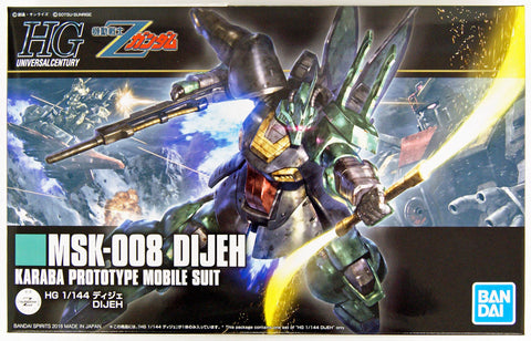 A Bandai HGUC #219 1/144 MSK-008 Dijeh "Mobile Suit Zeta Gundam" priced at $32.49 available from Echelon Hobbies