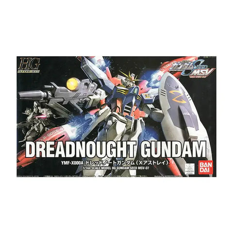 A Bandai HG 1/144 SEED MSV #7 Dreadnought Gundam "Gundam SEED" priced at $27.99 available from Echelon Hobbies