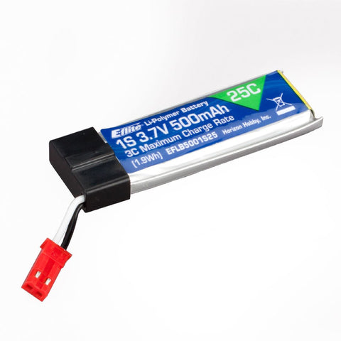 E-Flite 1S 3.7V 500mAh 25C Li-Po Battery