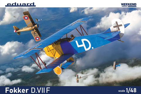 A Eduard 1/48 Fokker D.VIIF Weekend edition priced at $47.99 available from Echelon Hobbies