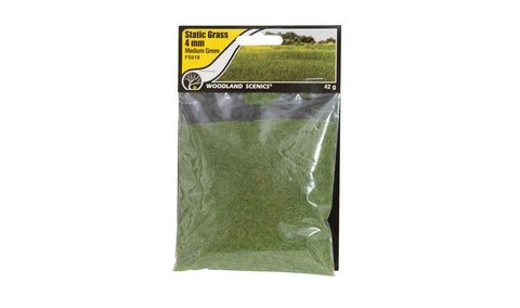 Woodland Scenics Static Grass - Medium Green, 4mm