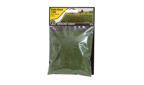 Woodland Scenics Static Grass - Dark Green, 7mm