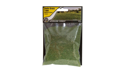 Woodland Scenics Static Grass - Medium Green, 7mm