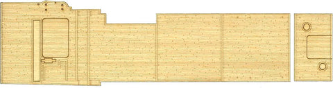 Fujimi 1/700 IJN Aircraft Carrier Kaga Full Hull Model - Wooden Deck Sticker