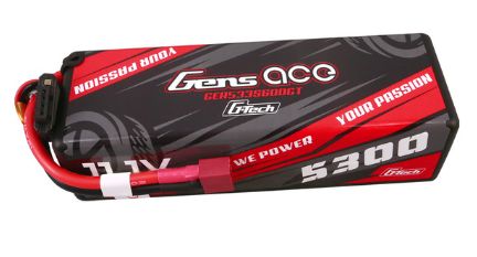 A Gens Ace G-Tech 5300mAh 3S 11.1V 60C LiPo Deans Plug priced at $98.99 available from Echelon Hobbies