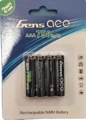 Gens Ace G-Tech 750mAh 1S 1.2V NIMH High Power AAA Battery