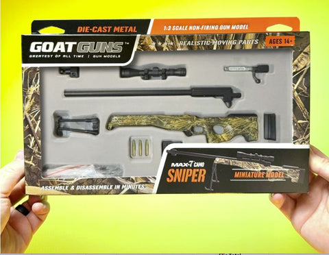 GoatGuns Sniper Rifle Metal Diecast Model Assembly Kit - Camo