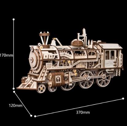 Wooden Mechanical Gears - Locomotive