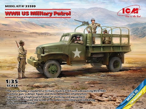 ICM 1/35 WWII US Military Patrol- G7107 with MG M1919A4
