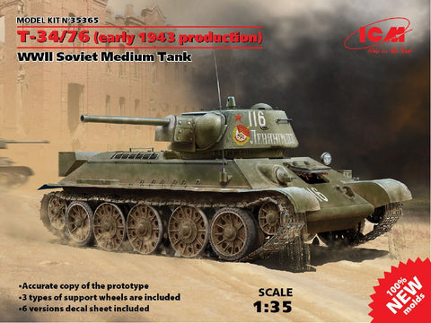 ICM 1/35 Т-34/76 (early 1943 production), WWII Soviet Tank