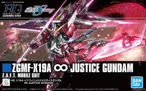 A Bandai Spirits HGCE #231 1/144 Gundam Infinite Justice 'Gundam SEED DESTINY' priced at $36.49 available from Echelon Hobbies