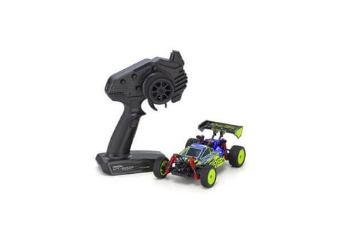 A Kyosho Mini-Z MB010 Readyset 4WD Inferno MP9 TKI3 Blue-Yellow priced at $279.99 available from Echelon Hobbies