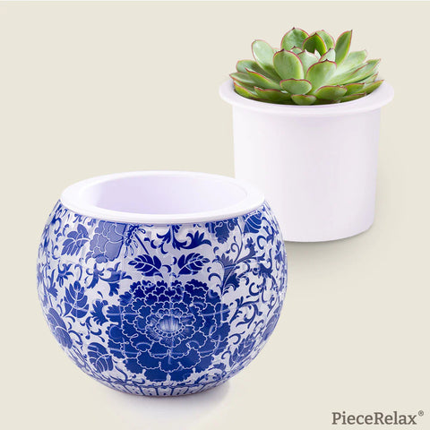 Oriental Floral Ornament - Puzzle Pot