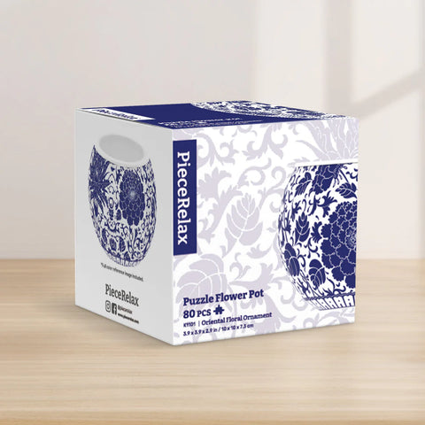 Oriental Floral Ornament - Puzzle Pot