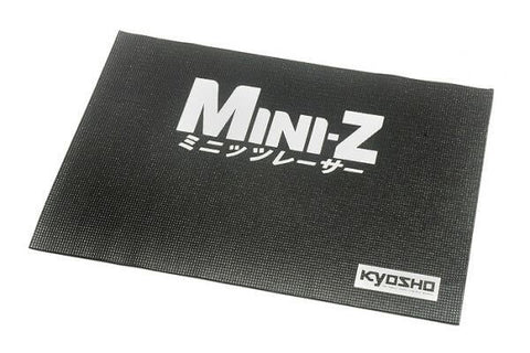 A Kyosho Mini-Z Black Pitmat 17x24 inch - KA30008BK priced at $32.99 available from Echelon Hobbies