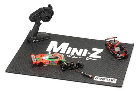 A Kyosho Mini-Z Black Pitmat 17x24 inch - KA30008BK priced at $32.99 available from Echelon Hobbies