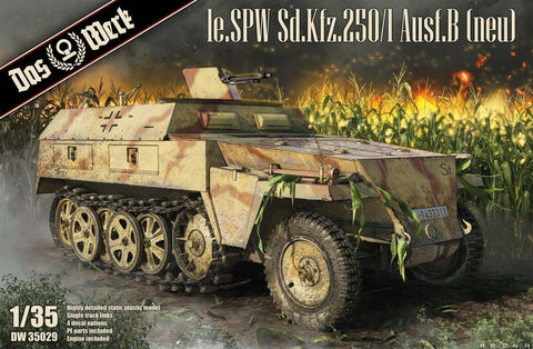 A Das Werk 1/35 le.SPW Sd.Kfz.250/1 Ausf.B (neu) priced at $58.99 available from Echelon Hobbies