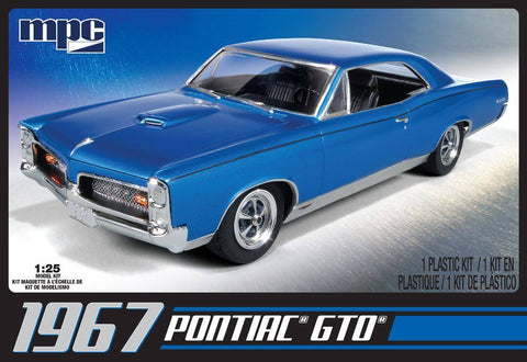 A MPC 1967 Pontiac GTO Molded in White 1/25 Model Kit priced at $34.75 available from Echelon Hobbies