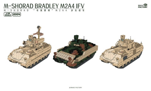 A Magic Factory 1/35 M-Shorad M2A4 Bradley IFV (3-in-1) priced at $99.99 available from Echelon Hobbies