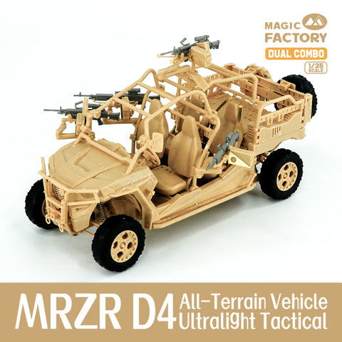 Magic Factory 1/35 MRZR D4 Ultralight Tactical All-Terrain Vehicle (Dual Combo) + Figure set