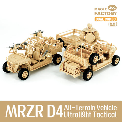 Magic Factory 1/35 MRZR D4 Ultralight Tactical All-Terrain Vehicle (Dual Combo) + Figure set