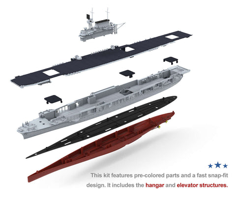 A Meng 1/700 US Navy Aircraft Carrier Enterprise (CV-6) priced at $61.99 available from Echelon Hobbies