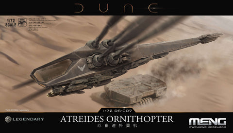 A Meng 1/72 Dune Atreides Ornithopter priced at $129.99 available from Echelon Hobbies