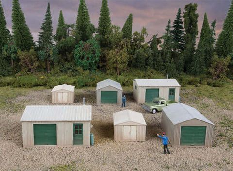 A Walthers Cornerstone Metal Yard Shed #4123 priced at $32.49 available from Echelon Hobbies