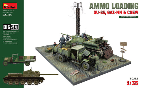 MiniArt 1/35 Ammo Loading. SU-85, GAZ-MM & Crew. Big Set.