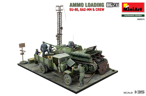 MiniArt 1/35 Ammo Loading. SU-85, GAZ-MM & Crew. Big Set.