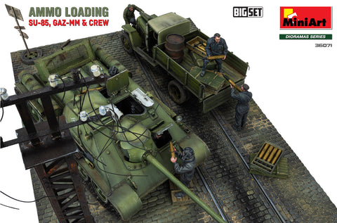 MiniArt 1/35 Ammo Loading. SU-85, GAZ-MM & Crew. Big Set.