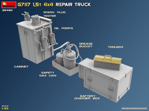 MiniArt 1/35 G7117 1.5t 4x4 REPAIR TRUCK