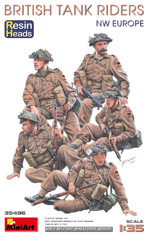 MiniArt 1/35 British Tank Riders (NW Europe) with Resin Heads