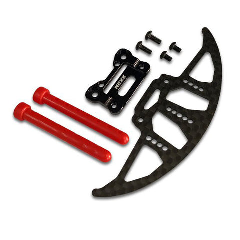 Nexx Racing Alu Interchangeable Mount Lexan GT Car Body Carbon Front Bumper - BLACK - NX-209