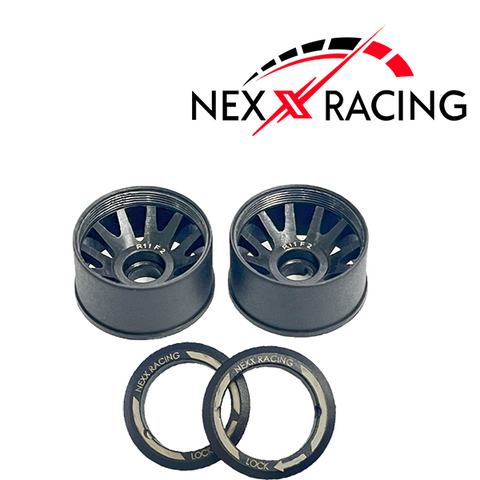 Nexx Racing “JUD” carbon-fiber EVO Flanged 11mm Rear Wheels +2 Offset Black- NXUSA-EVO-R