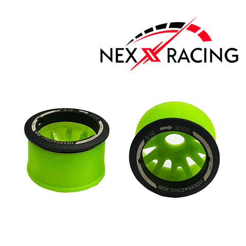 Nexx Racing “JUD” threaded carbon-fiber reinforced EVO Flanged R11 +3 GREEN - NXUSA-EVO-R+3-GR
