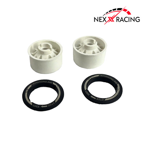 Nexx Racing “JUD” carbon-fiber EVO Flanged 11mm Rear Wheels 0 Offset White- NXUSA-EVO-R