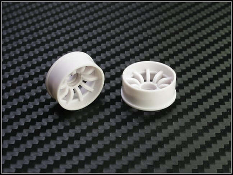 A PN Racing Mini-Z 2WD Machine Cut 10 Spoke Front Wheel F3 White priced at $8.99 available from Echelon Hobbies