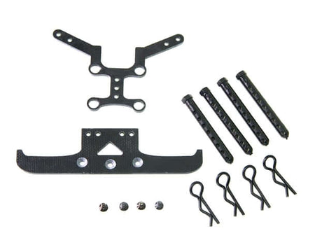 A PN Racing Mini-Z MR02/03 PN2.5 Lexan Body Mounting Kit priced at $22.99 available from Echelon Hobbies