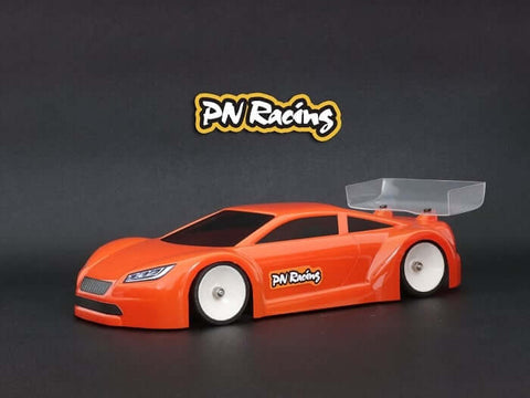 A PN Racing V2 JGT01 Racing 1/28 Lexan Body Kit priced at $45.75 available from Echelon Hobbies