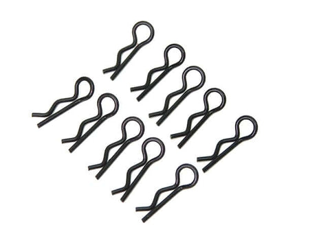 A PN Racing Micro Ultra Body Clip 10pcs (Black) priced at $7.75 available from Echelon Hobbies