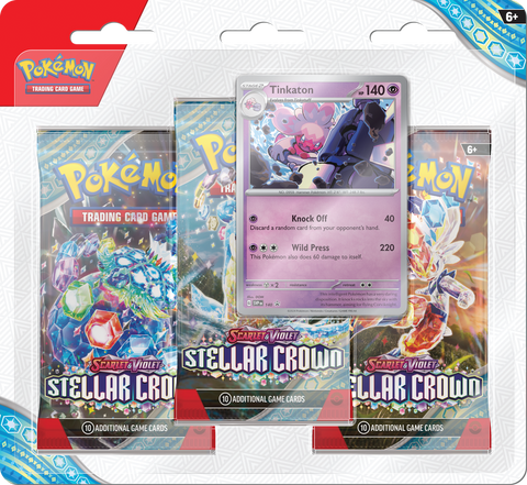 POKEMON SV7 STELLAR CROWN 3PK BLISTER - Tinkaton Promo