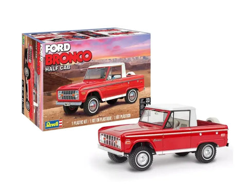 A Revell 1/25 FORD BRONCO HALF CAB priced at $59.50 available from Echelon Hobbies