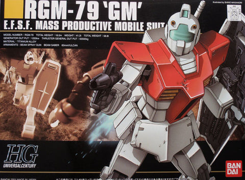 A Bandai HGUC #20 1/144 RGM-79 GM "Mobile Suit Gundam" priced at $13.50 available from Echelon Hobbies