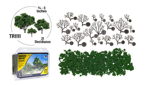 A 3/4-3" REALISTIC TREE KITS (21) priced at $29.50 available from Echelon Hobbies