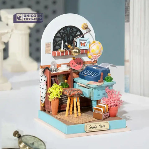 A Robotime Rolife Record Mood DIY Dollhouse Miniatures Kit priced at $19.99 available from Echelon Hobbies