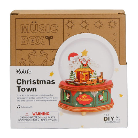 Rolife Christmas Town Music Box