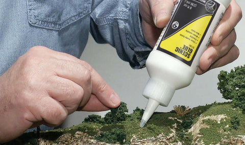 A SCENIC GLUE, 8 fl oz priced at $13.50 available from Echelon Hobbies